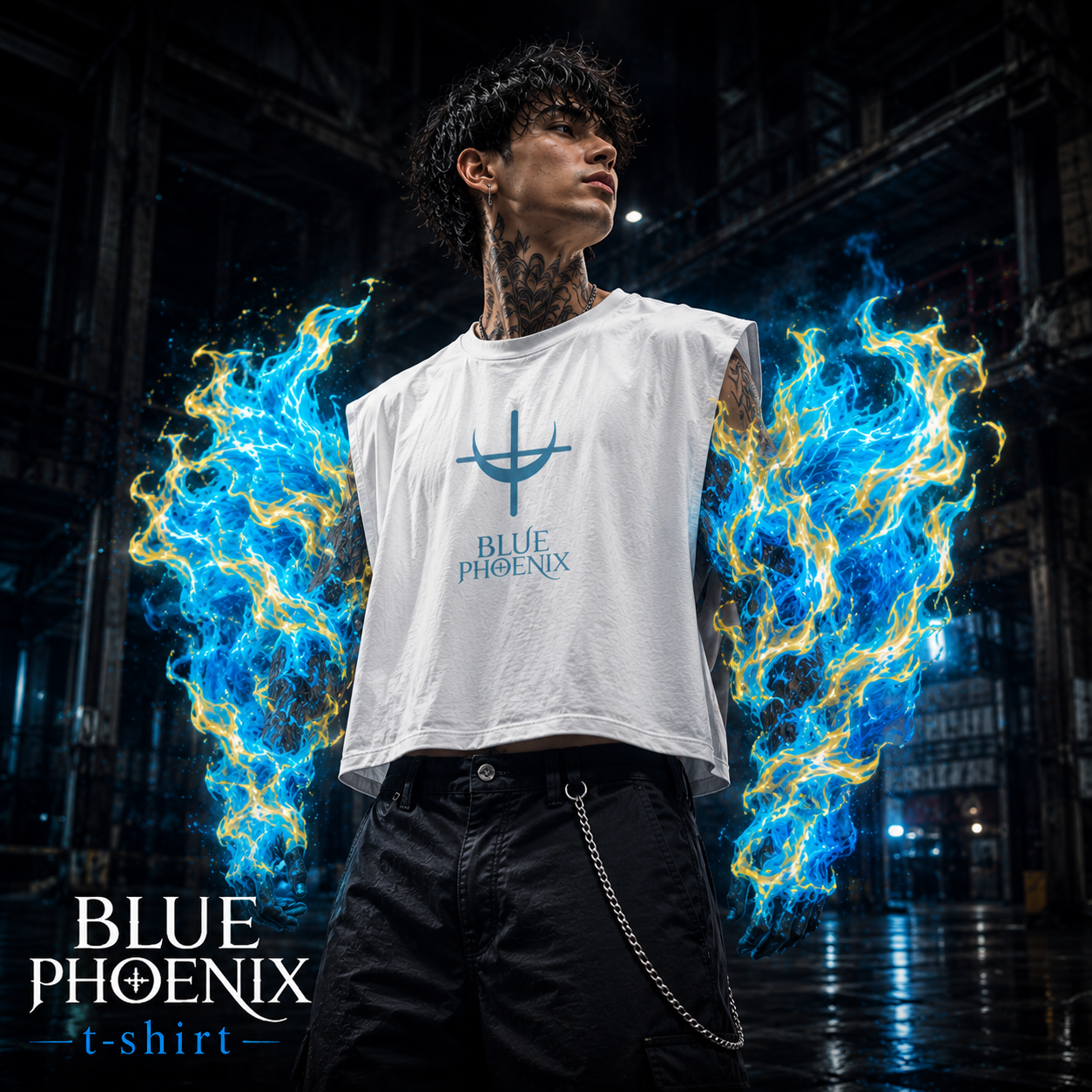 Blue Phoenix Boxy T-Shirt