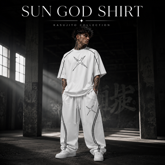 Sun God Boxy Piping T-Shirt